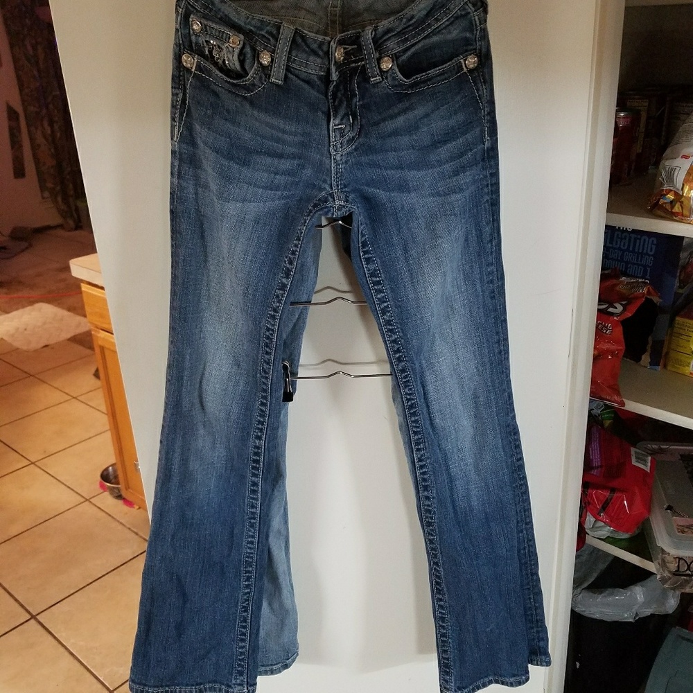 EUC  GIRLS SZ 14 MISS ME BLING POCKET JEANS